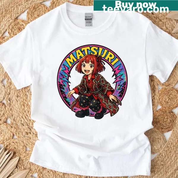 Fun T-shirt celebrating Matsuri festivals with playful design