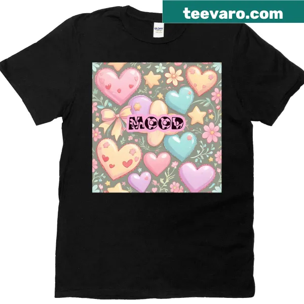 Oversized T-shirt with minimalist mood print design