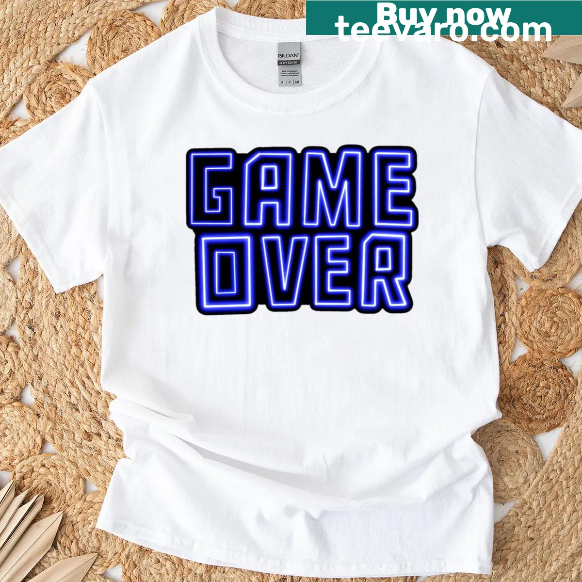 T-shirt with 'Game Over' graphic for gamers — on a men's t-shirt