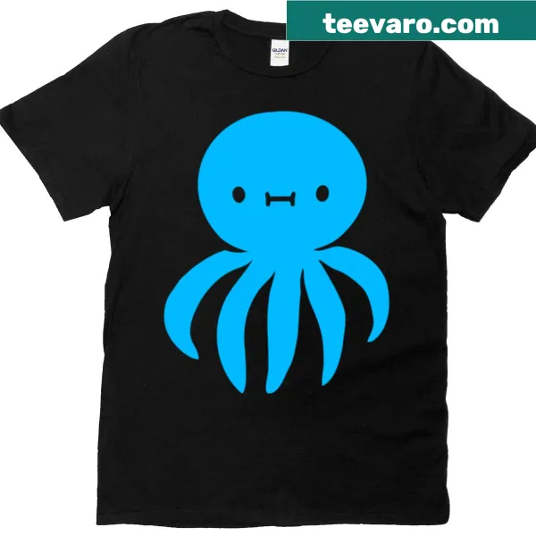 Cute cephalopod illustration on a T-shirt.