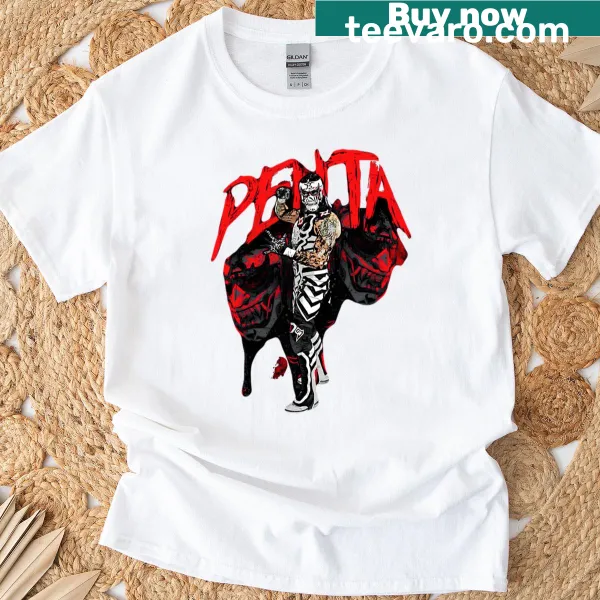 Minimalist T-shirt featuring a penta design.