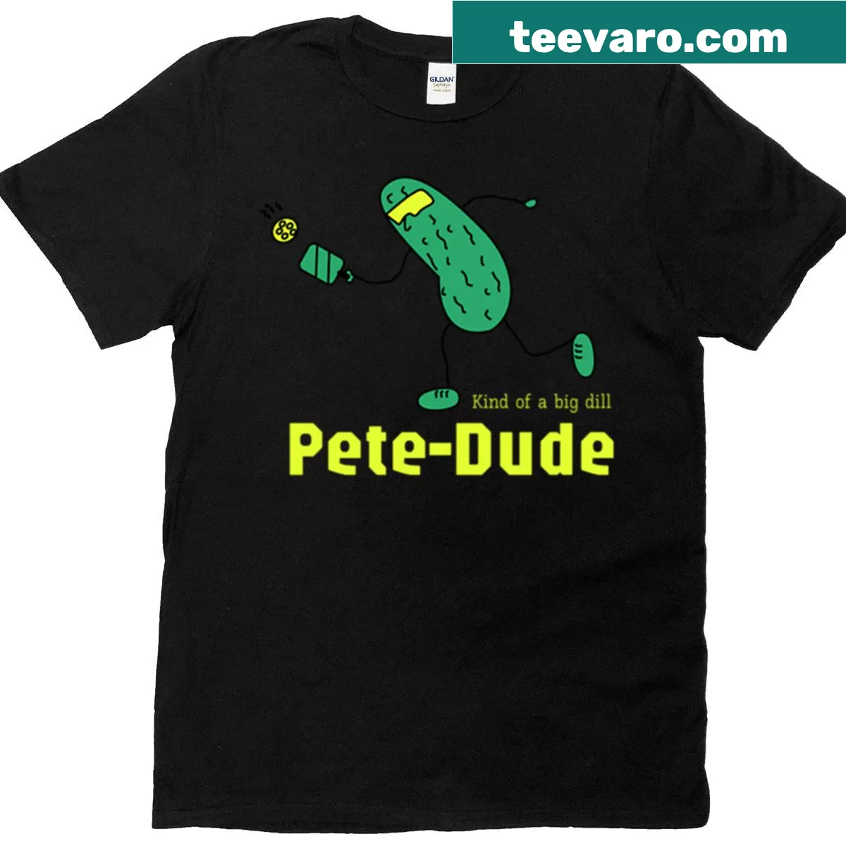 Fun Pickle T-shirt featuring a playful graphic — on a men's t-shirt