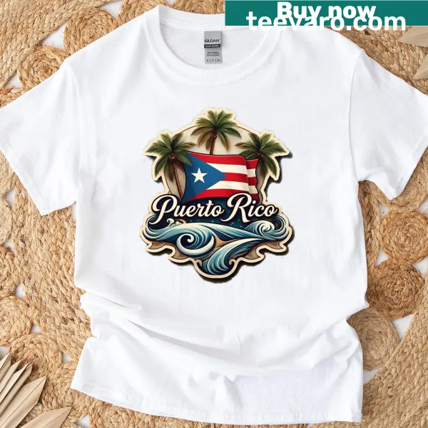 T-shirt featuring Playa logo inspired by Puerto Rico.
