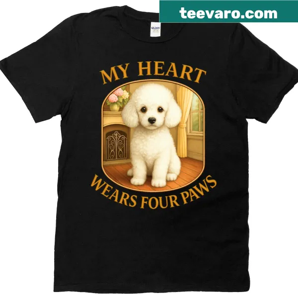 Heartwarming quote about poodles on an oversized t-shirt
