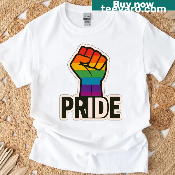 T-shirt supporting Pride Month with bold text