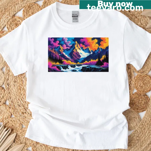 Oversized T-shirt with bold 'Refuge' typography design.