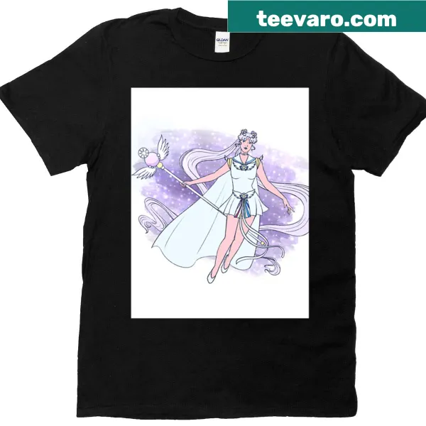 Illustrative design of Sailor Cosmos on a premium t-shirt