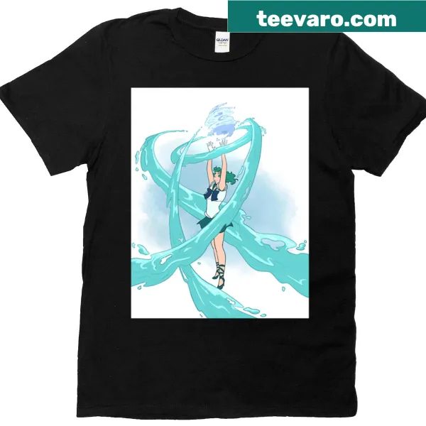 Illustrative design of Sailor Neptune on a premium t-shirt