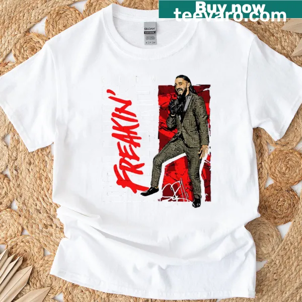 Graphic tee of Seth Rollins with a stylized representation of the wrestler