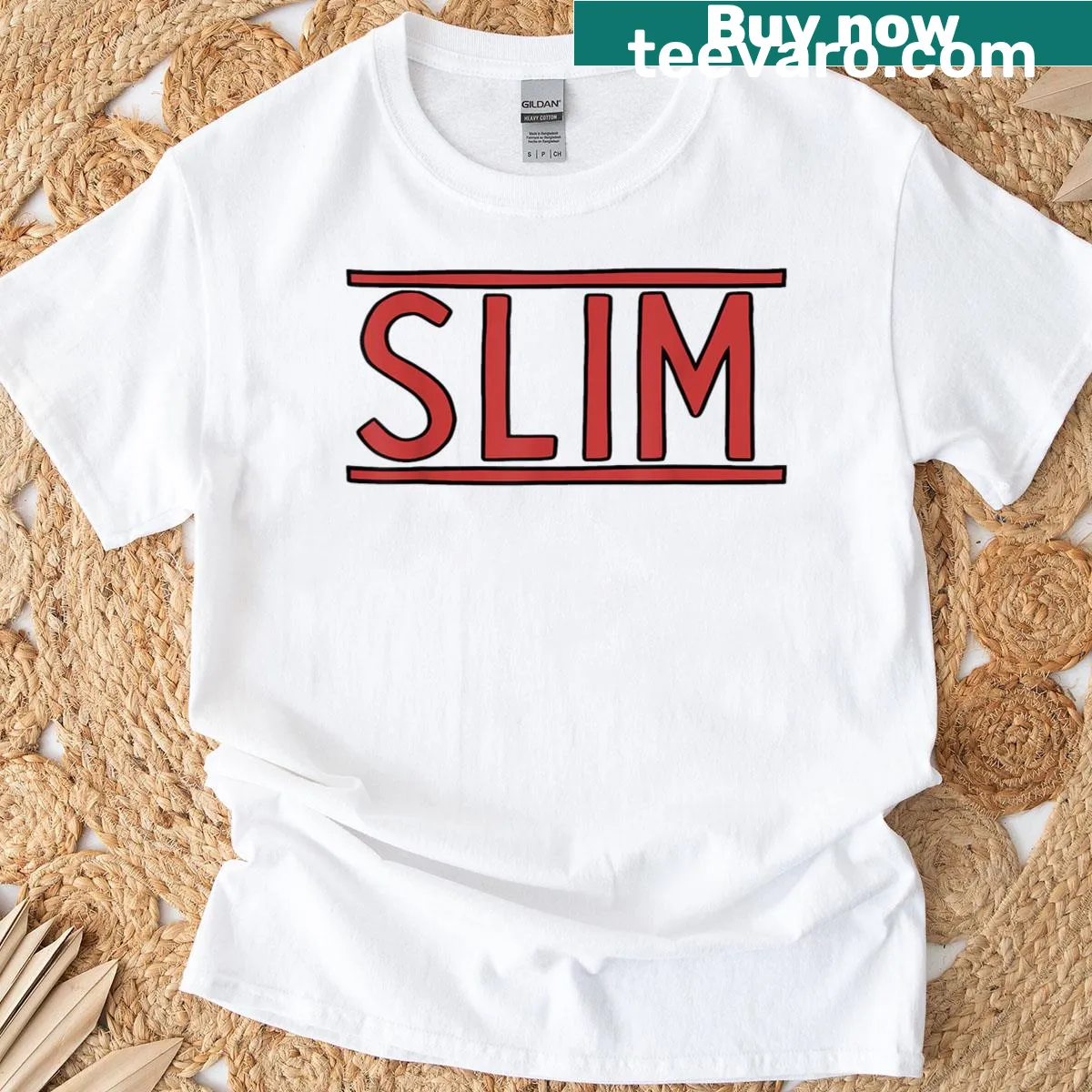 Cartoon T-shirt featuring the character Slim Sakamoto. — on a men's t-shirt