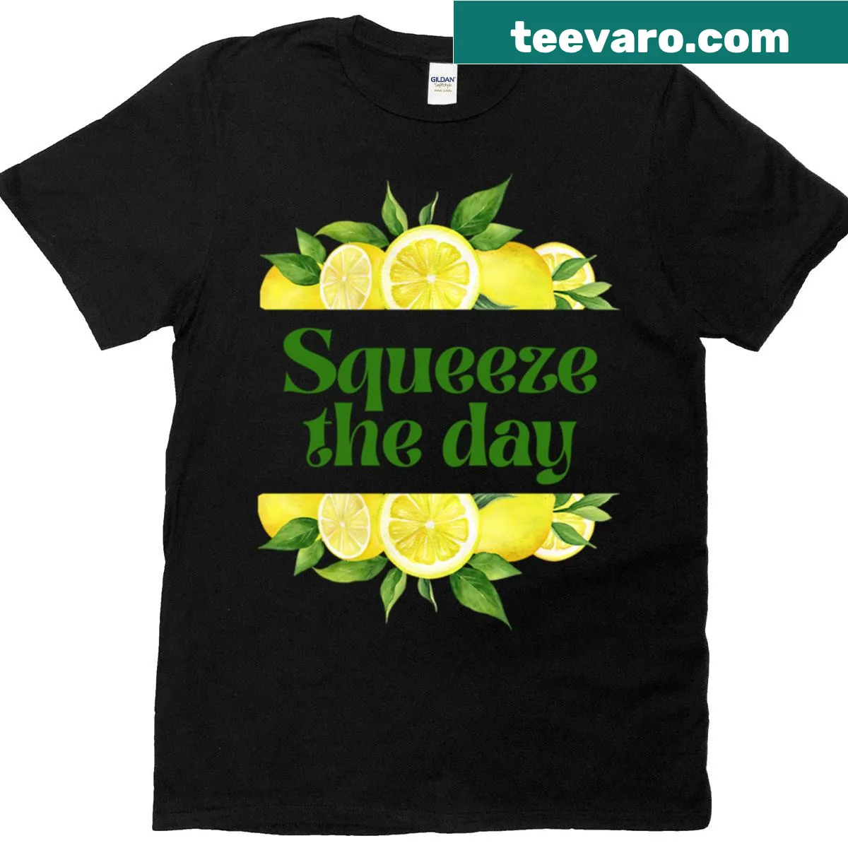 T-shirt with a lemon quote graphic promoting positivity — on a men's t-shirt
