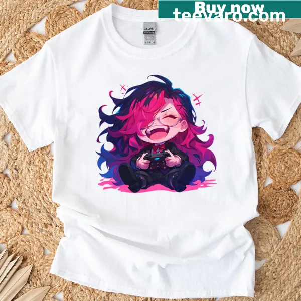Anime-inspired gaming T-shirt featuring humorous graphics from Black Butler.