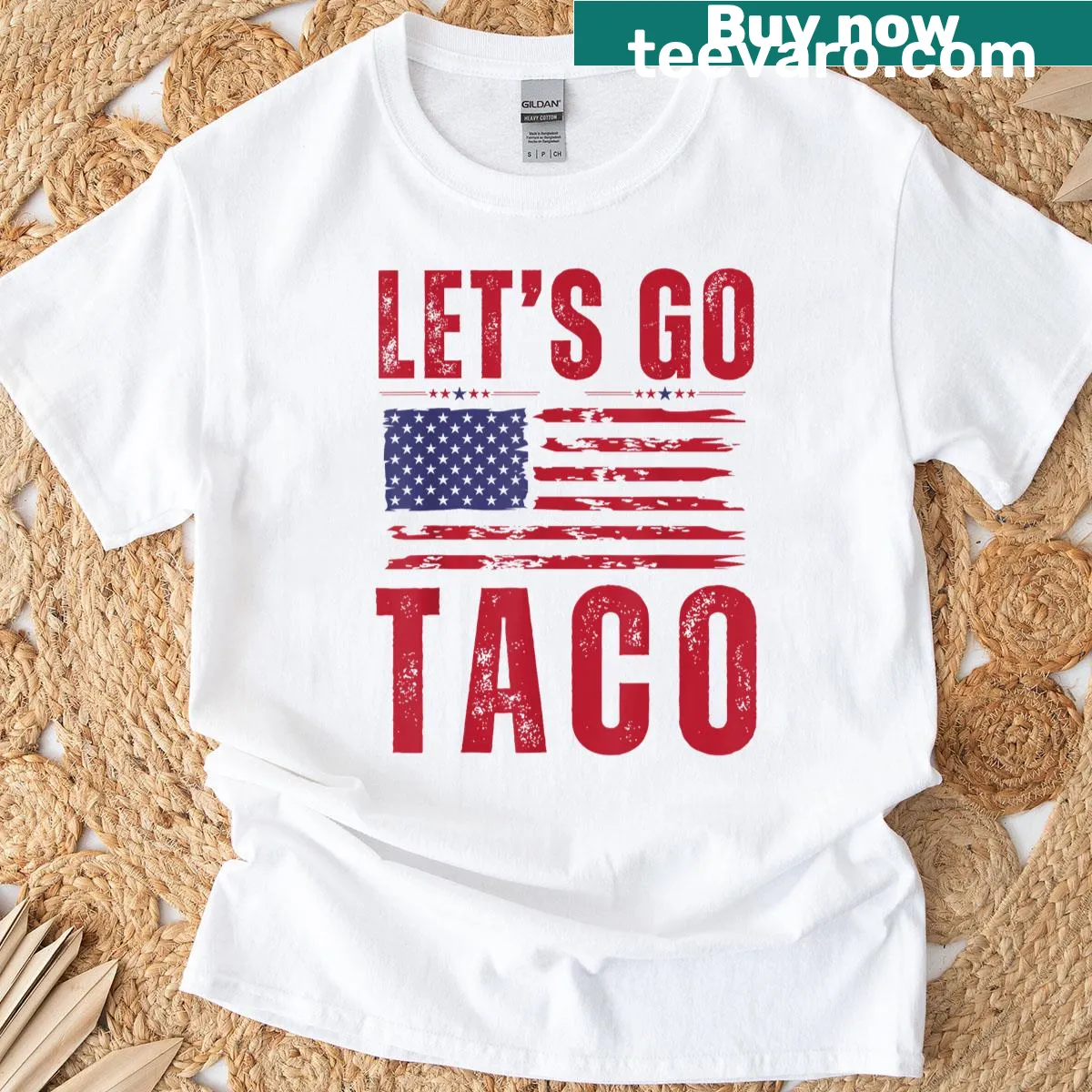 Playful taco-themed graphic design for a funny T-shirt. — on a men's t-shirt