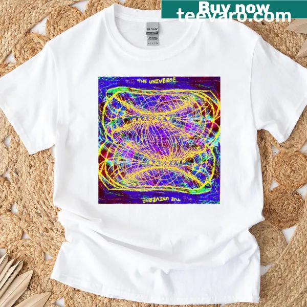 T-shirt featuring a cosmic design celebrating the universe