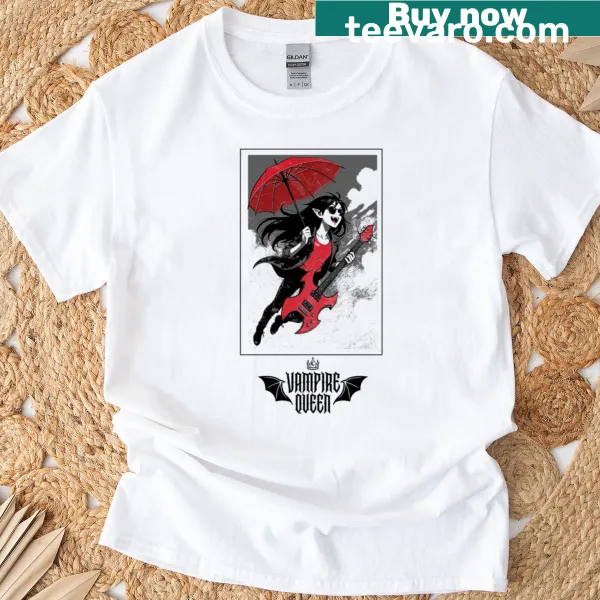Premium T-shirt featuring an illustration of a vampire queen