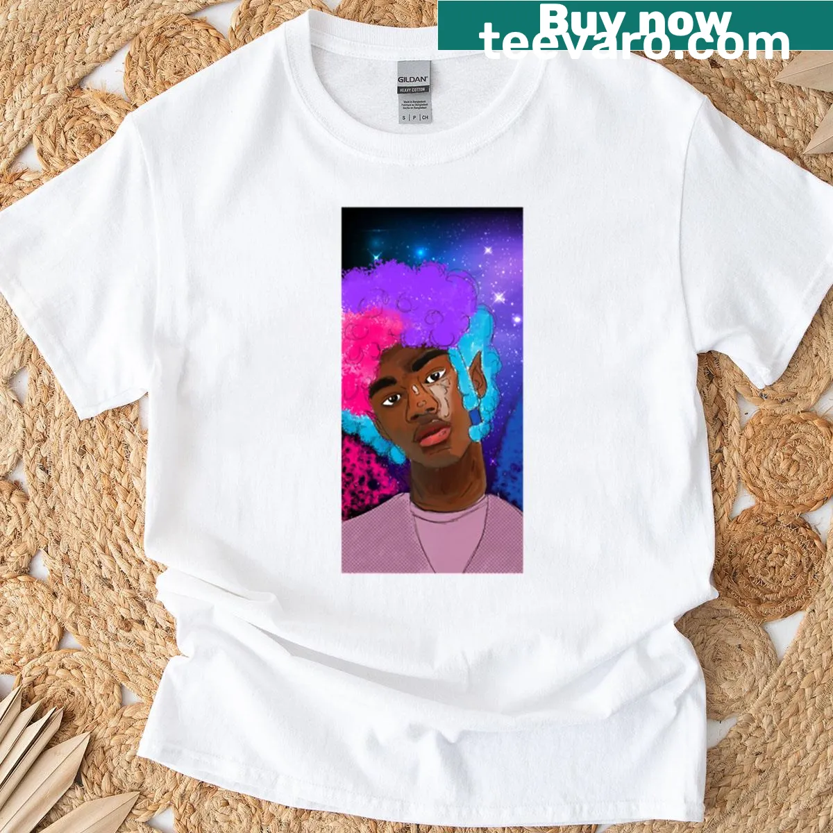 Theythem Of The Stars t-shirt featuring an inclusive design — on a men's t-shirt