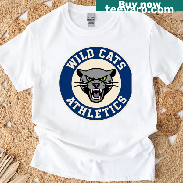 Playful 'Will Cats Athletics' typography on oversized T-shirt