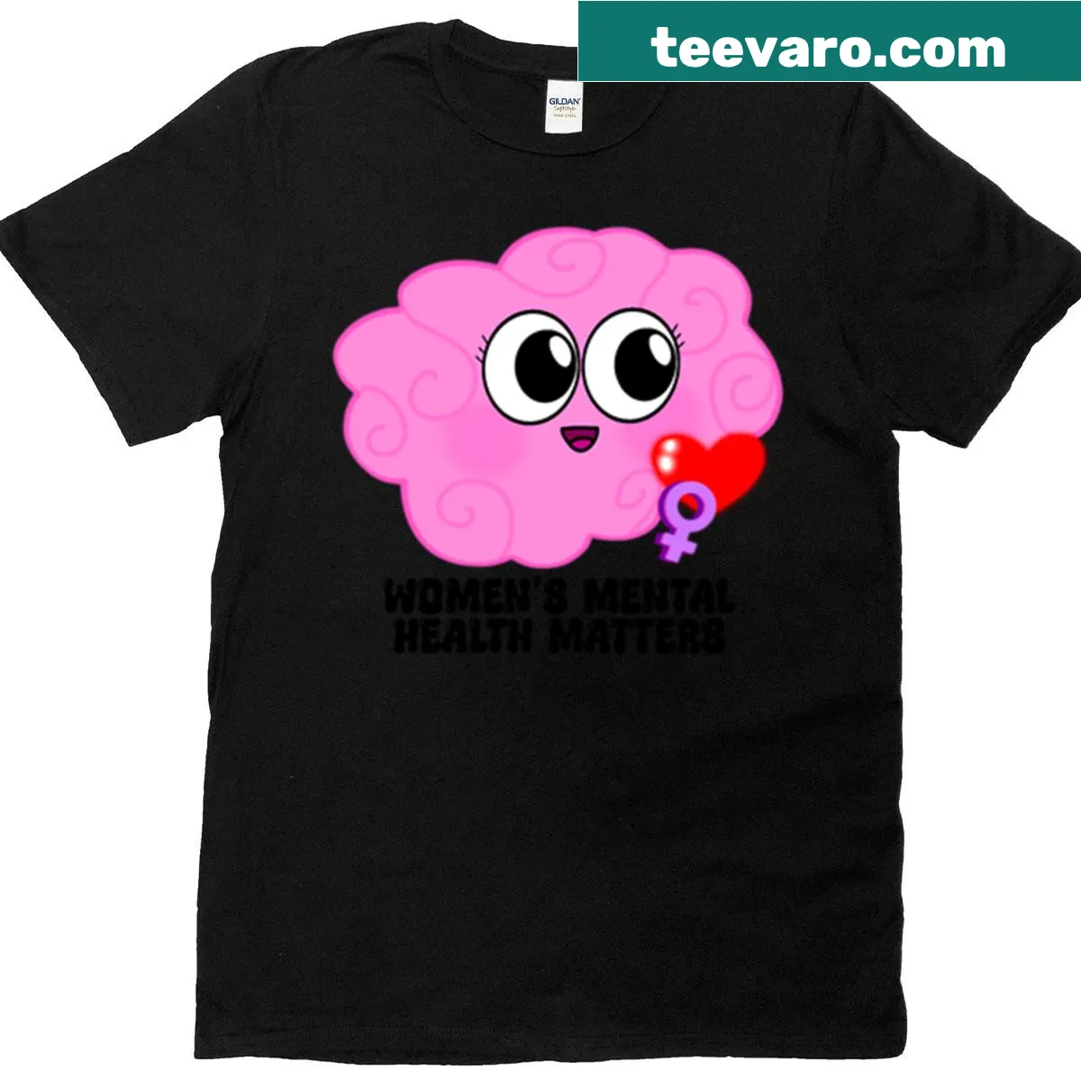 Text saying 'Mental Health Matters' on a women's t-shirt — on a men's t-shirt