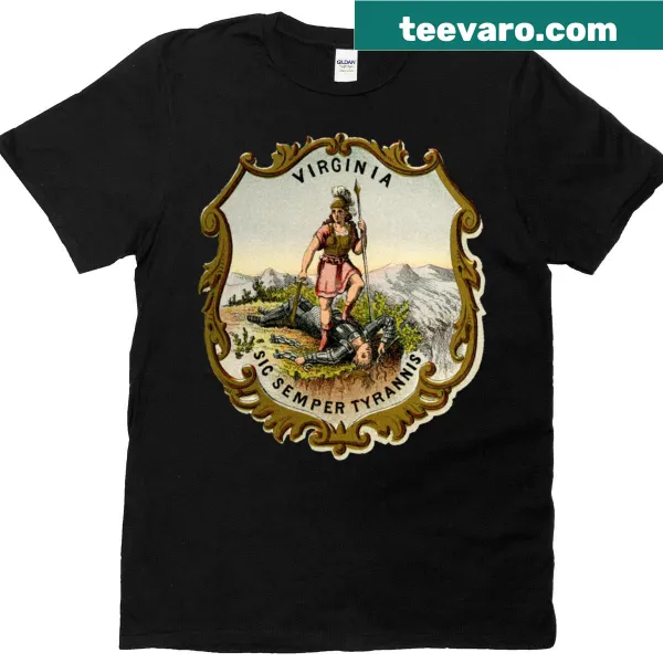 Virginia Coat Of Arms T-shirt featuring historical design