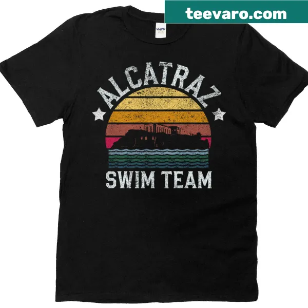 Alcatraz Swim Team T-shirt with fun graphic