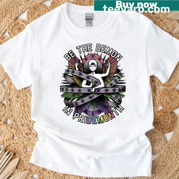 Dramatic fantasy demon design on T-shirt