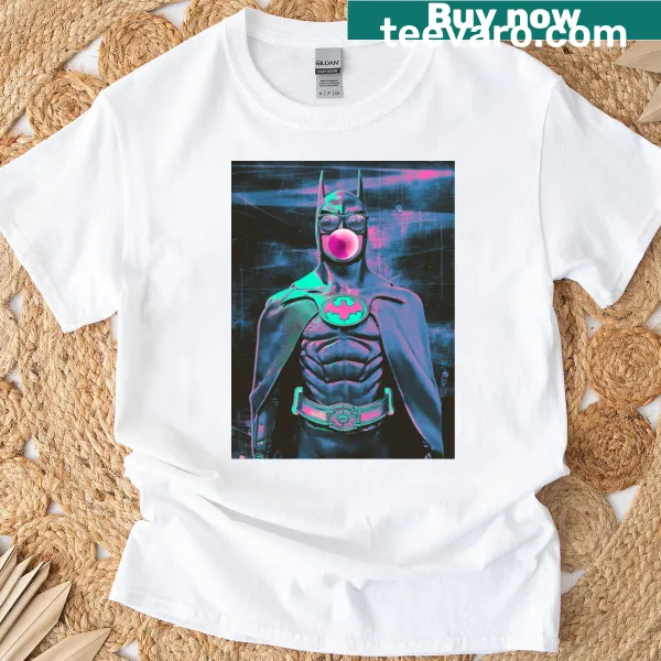 Fun cartoon Bubblegum Bat T-shirt featuring a playful bat