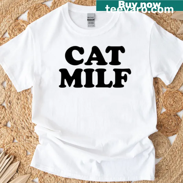Funny Cat Milf t-shirt with bold typography
