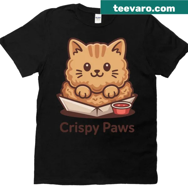 Playful kitten nuggets design t-shirt