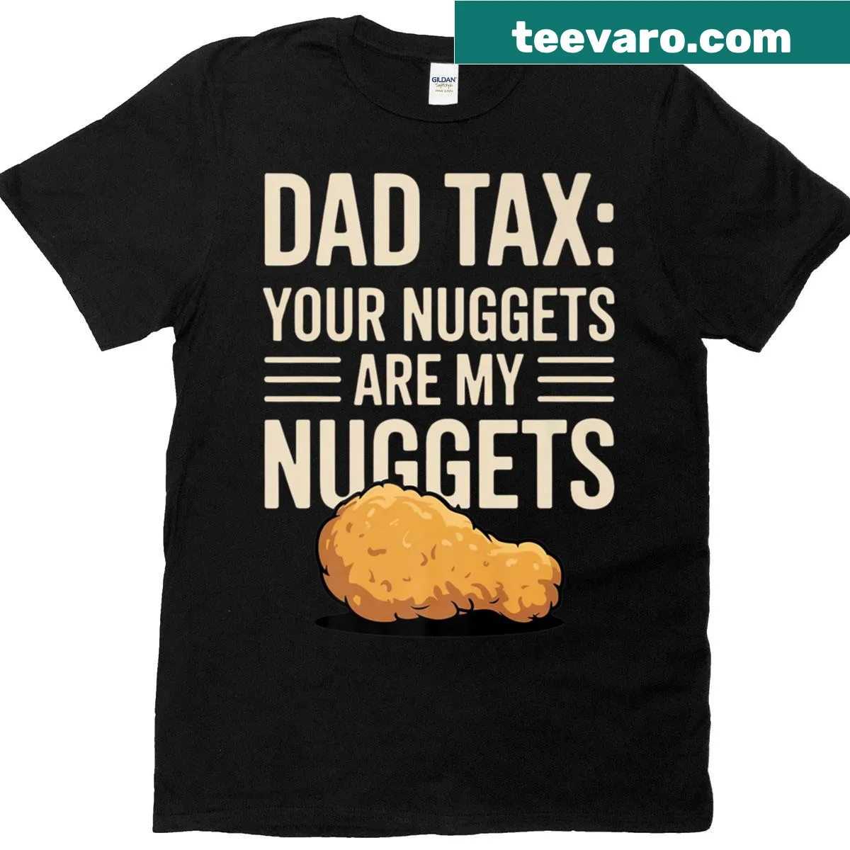 Humorous Dad Tax graphic on a funny T-shirt — on a men's t-shirt