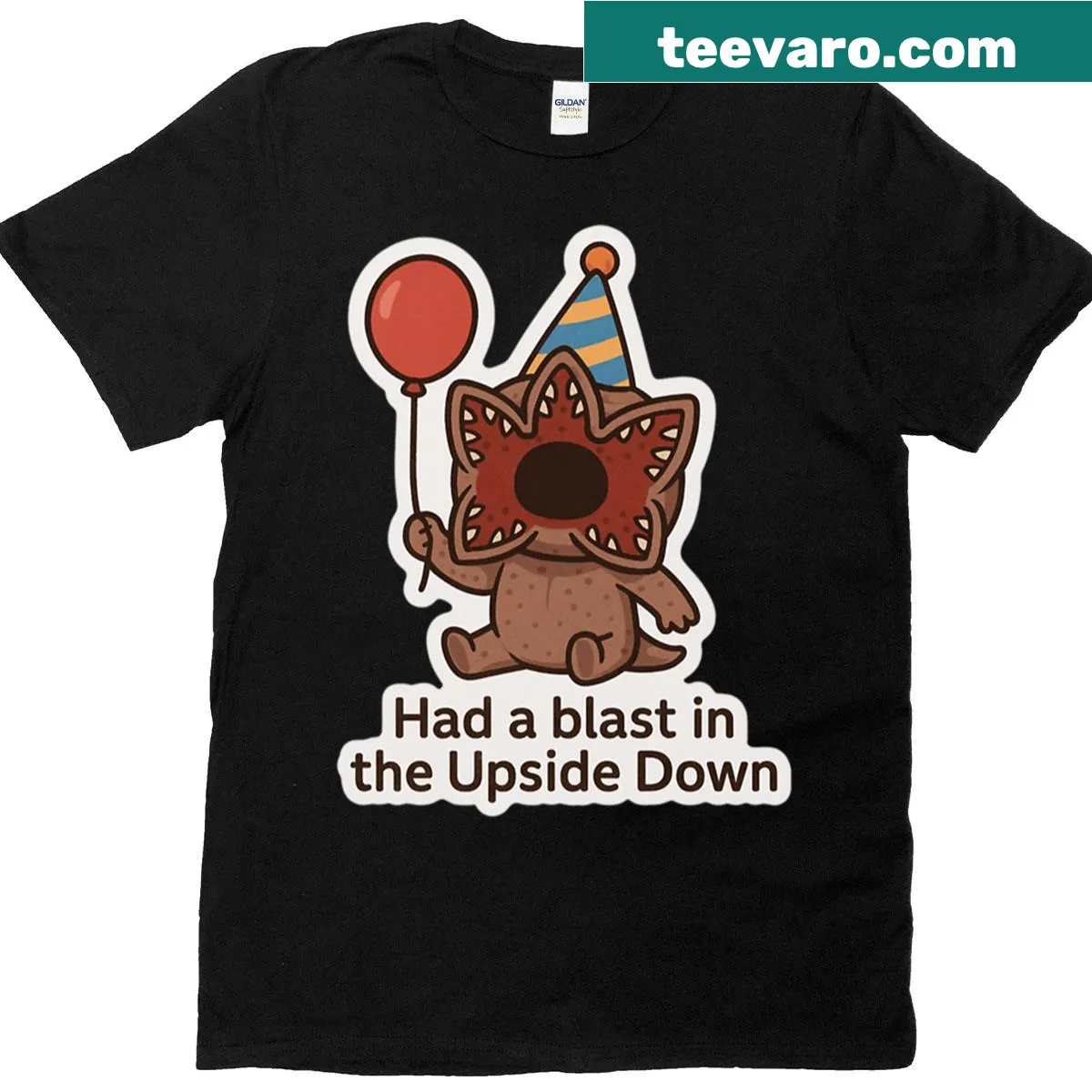 Cute Demogorgon graphic from Stranger Things t-shirt — on a men's t-shirt