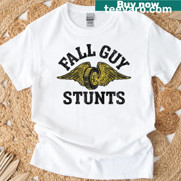 Vintage-style t-shirt honoring fall guy stunts