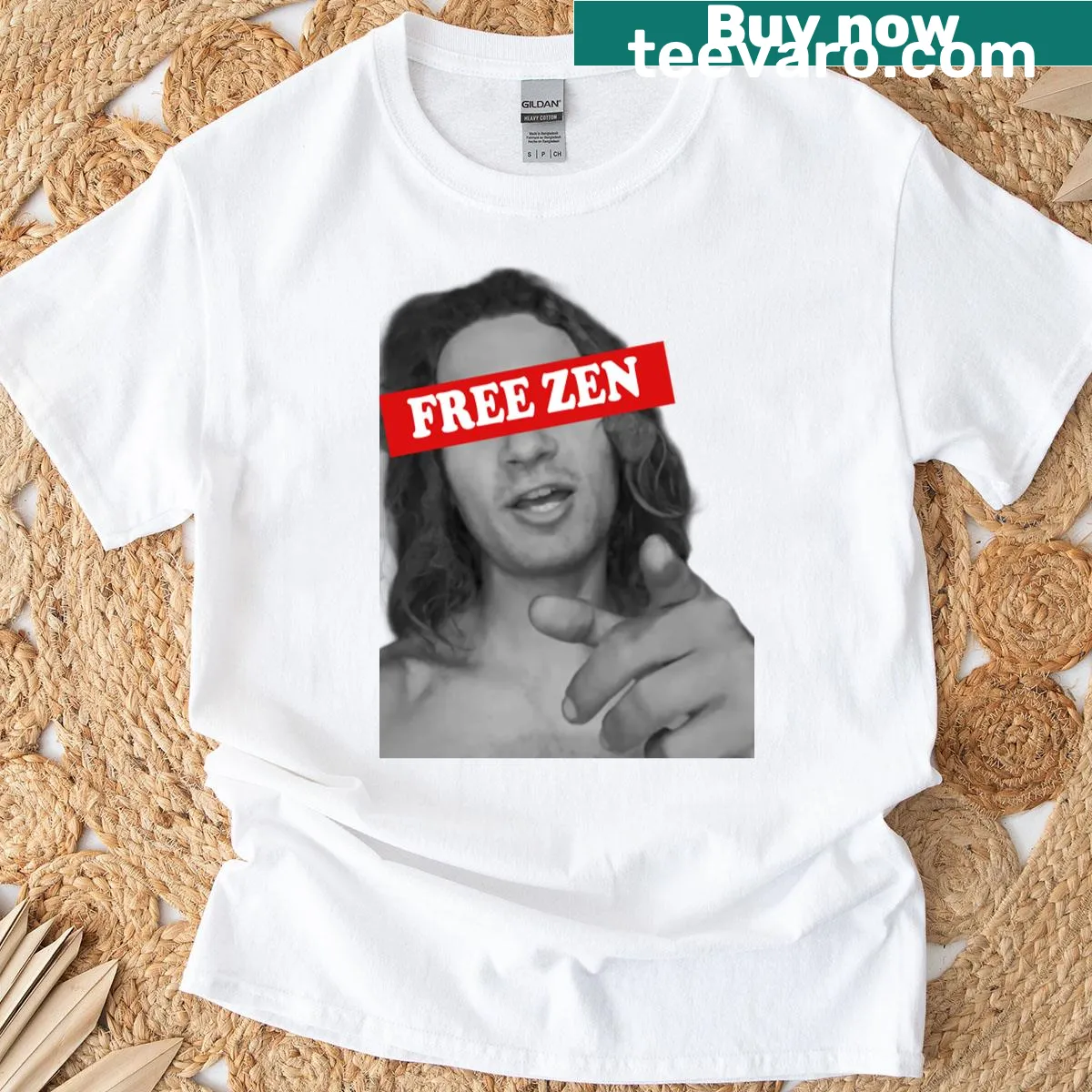 T-shirt illustrating a zen theme promoting peace and tranquility — on a men's t-shirt