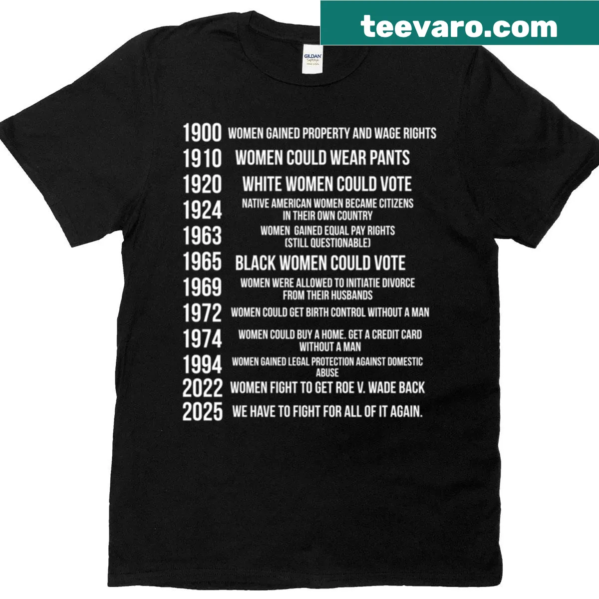 Feminist T-shirt with a humorous social justice saying — on a men's t-shirt