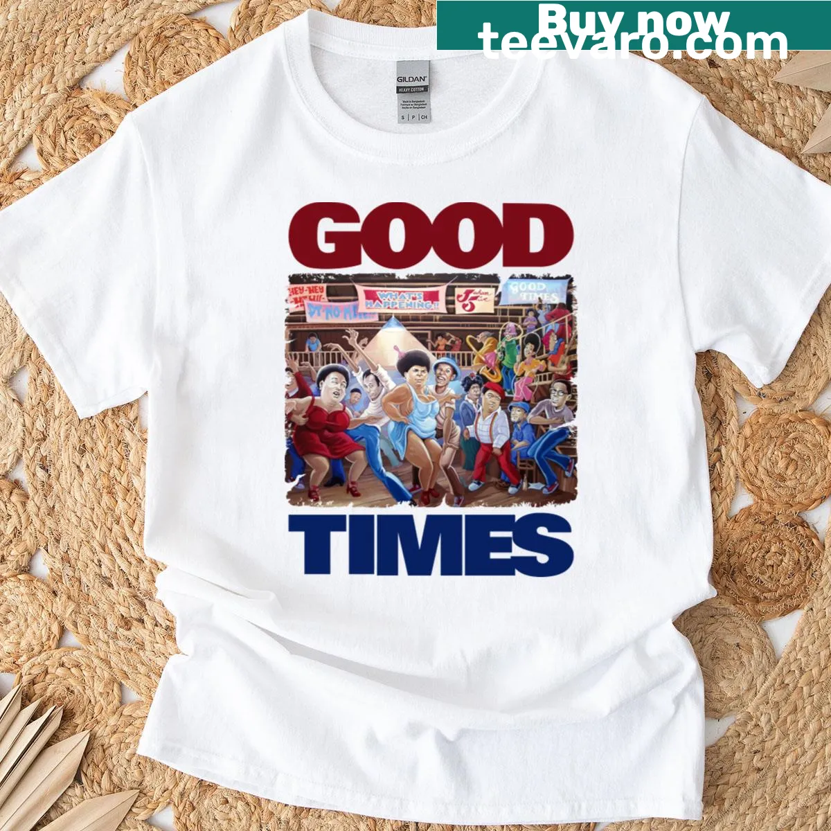 T-shirt featuring the phrase 'Good Times Dance' — on a men's t-shirt