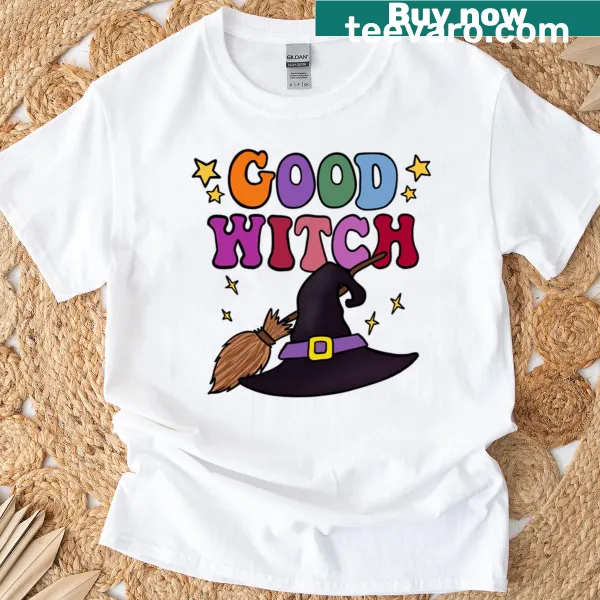Enchanting witch t-shirt with a whimsical good witch illustration