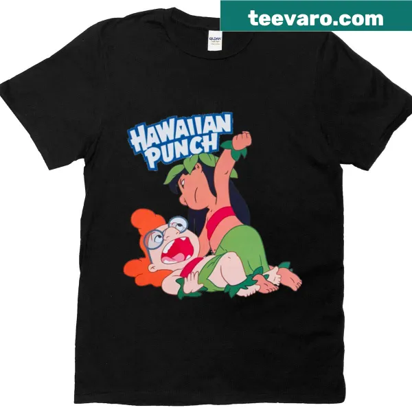 Playful Hawaiian Punch T-shirt with humorous design