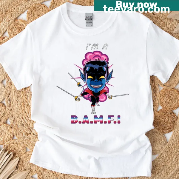 Bold 'I'm A Bamf' text graphic t-shirt