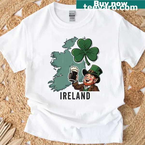 T-shirt featuring an illustration celebrating Ireland's culture and landscapes