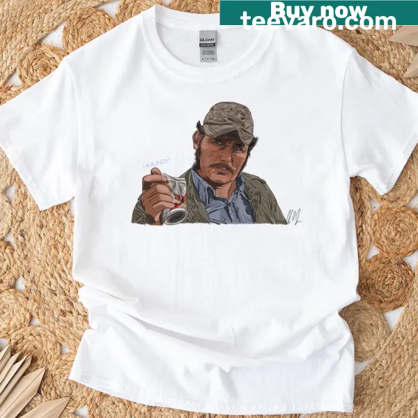 Playful t-shirt featuring 'Jaws Quint Vs' illustration