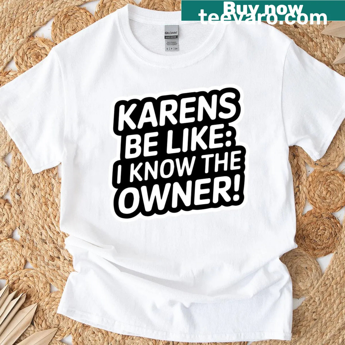Funny phrase 'I Know The Owner' on T-shirt — on a men's t-shirt