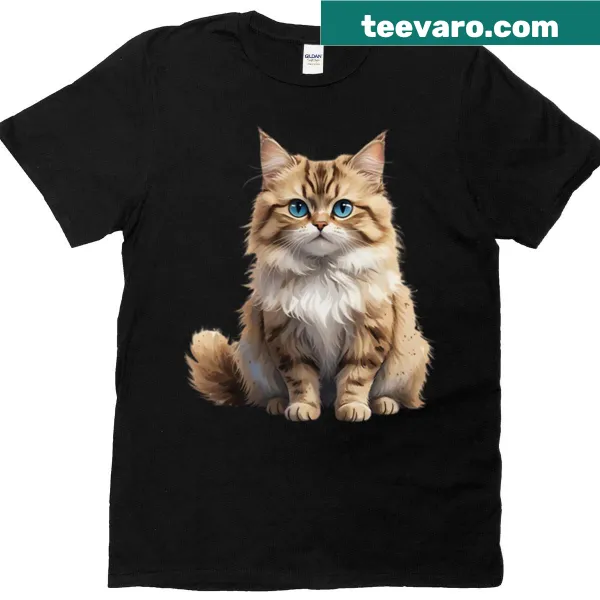 Playful kawaii cat designs on a t-shirt for cat lovers