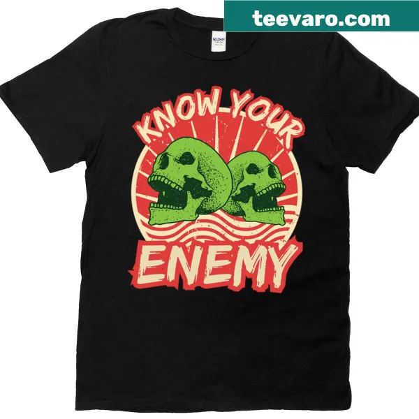 Oversized t-shirt with the phrase 'Know Your Enemy' in bold typography.