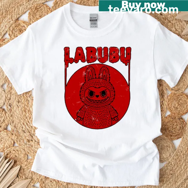 Oversized parody graphic t-shirt with Labubu design