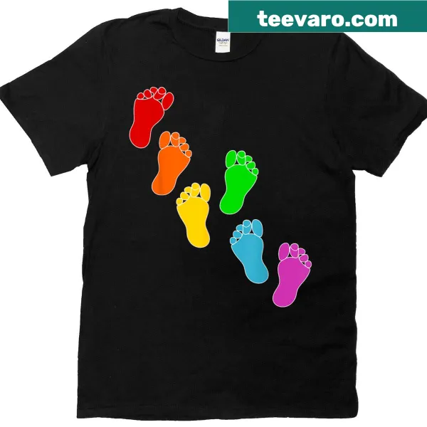Line art design of feet symbolizing inclusion and diversity