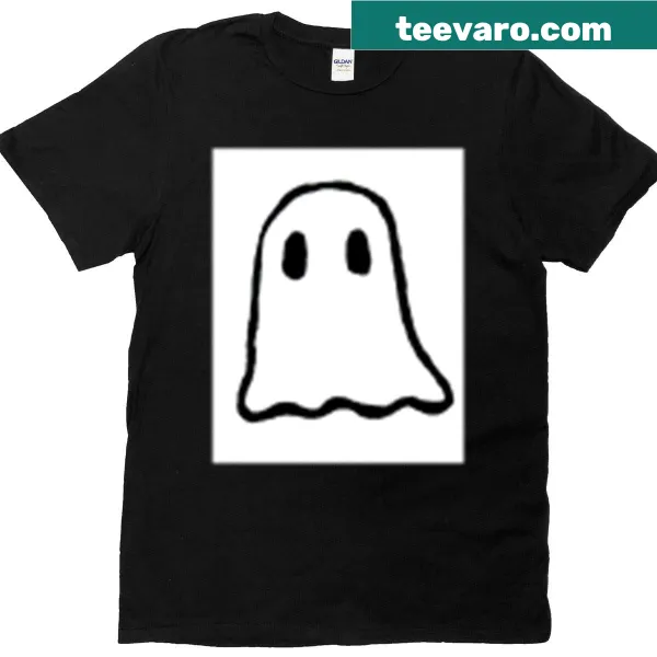 Cute little ghost illustration on a premium t-shirt