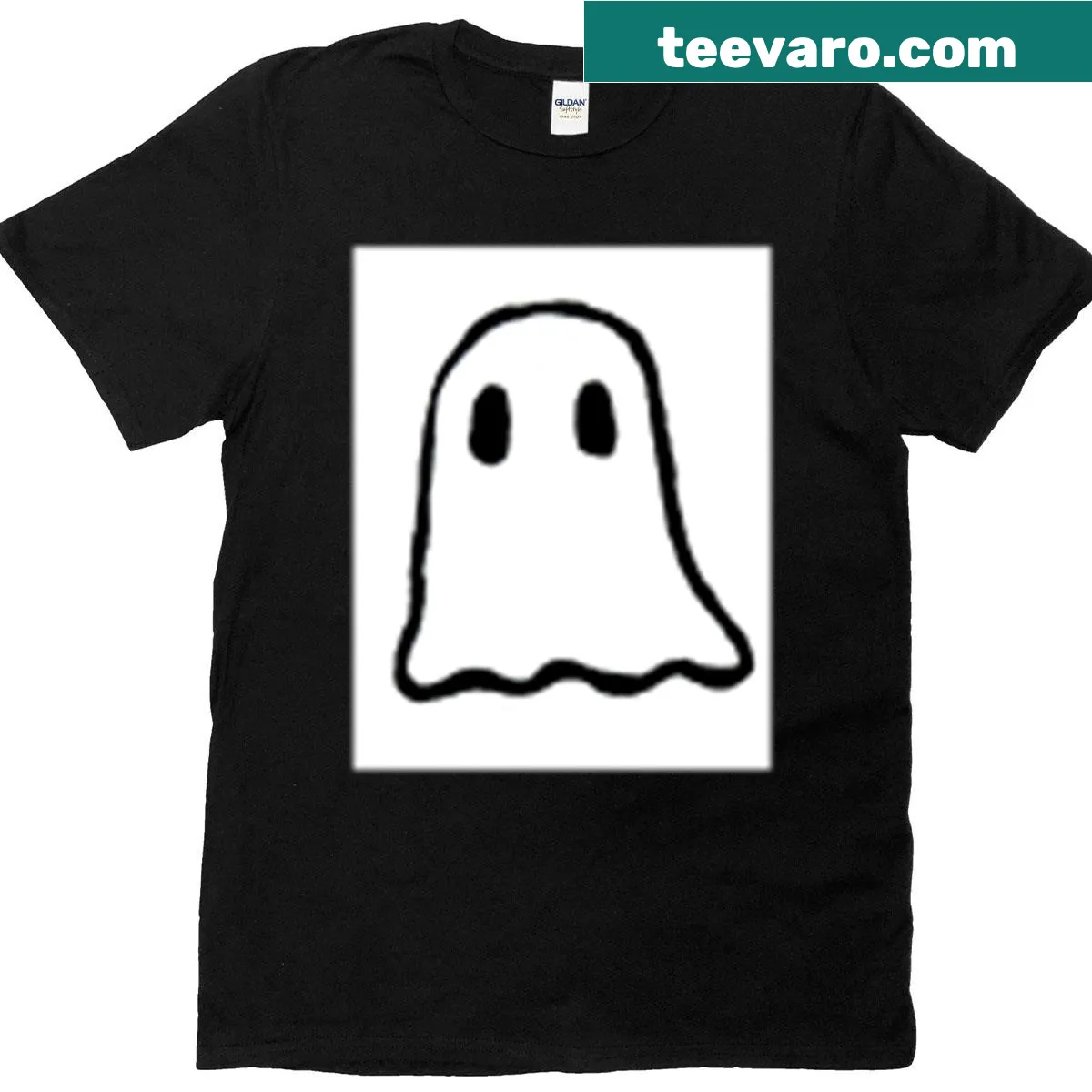 Cute little ghost illustration on a premium t-shirt — on a men's t-shirt