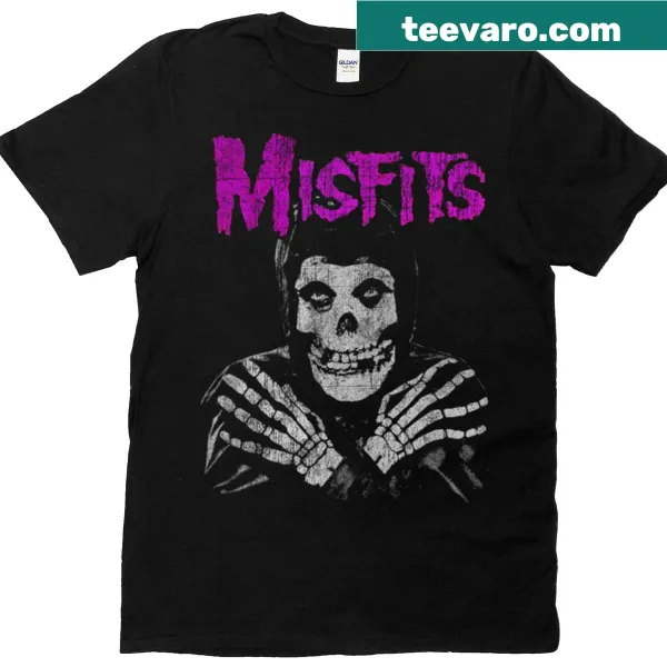 Vintage Misfits graphic t-shirt with a distressed look