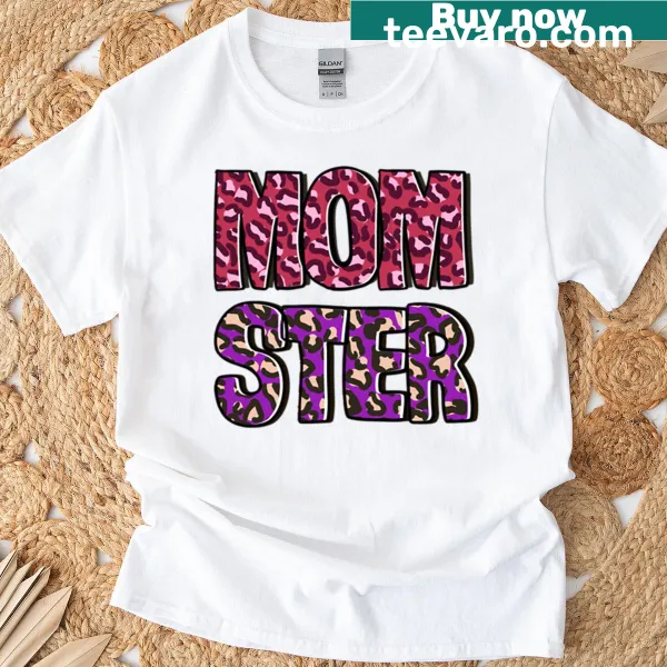 Playful Momster t-shirt with bold text