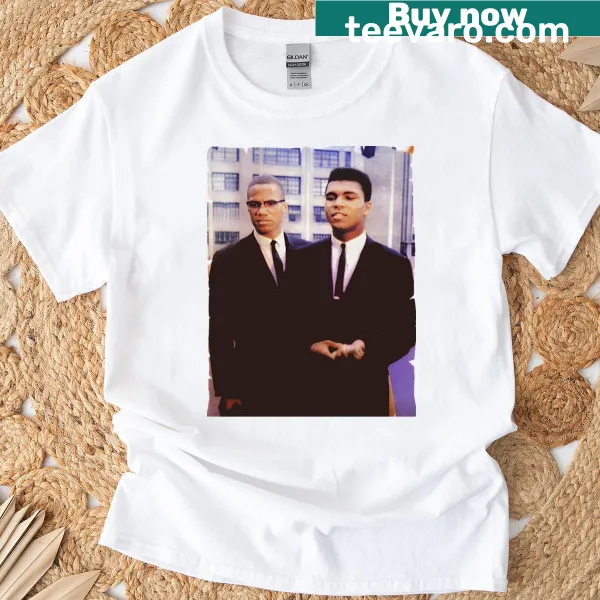 Graphic T-shirt featuring Muhammad Ali and Malcolm X