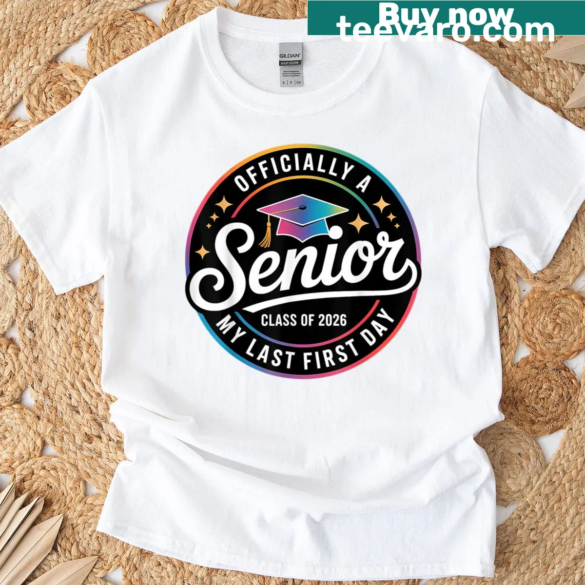 Sentimental 'My Last First Day Class Of 2026' text on T-shirt — on a men's t-shirt